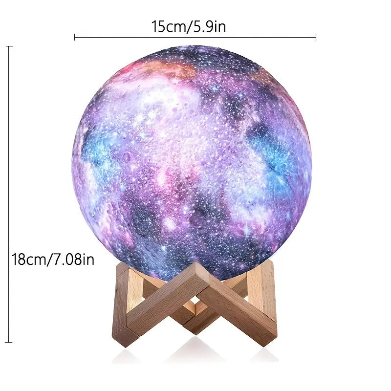 16-Hue 3D Moon LED Lamp - Magical Night Light