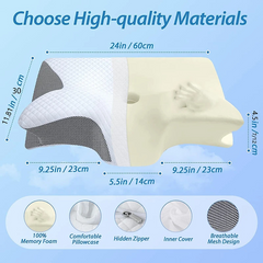 Memory Foam Cervical Pillow – Ergonomic Neck Support for Better Sleep