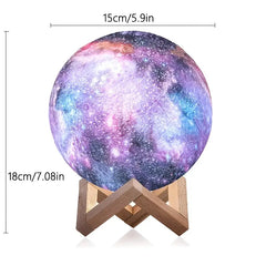16-Hue 3D Moon LED Lamp - Magical Night Light