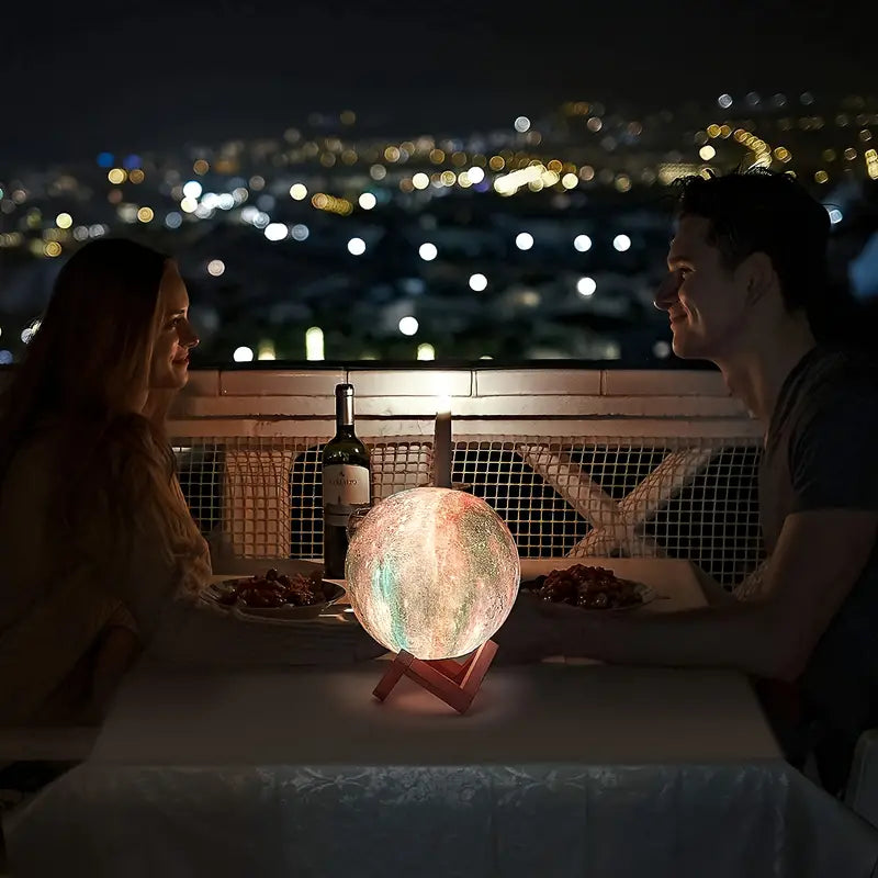 16-Hue 3D Moon LED Lamp - Magical Night Light