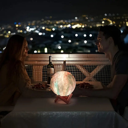 16-Hue 3D Moon LED Lamp - Magical Night Light