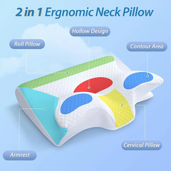 Memory Foam Cervical Pillow – Ergonomic Neck Support for Better Sleep