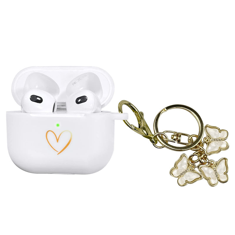 AirPods 3 Soft Silicone Case with Gold Heart - 2021 Model
