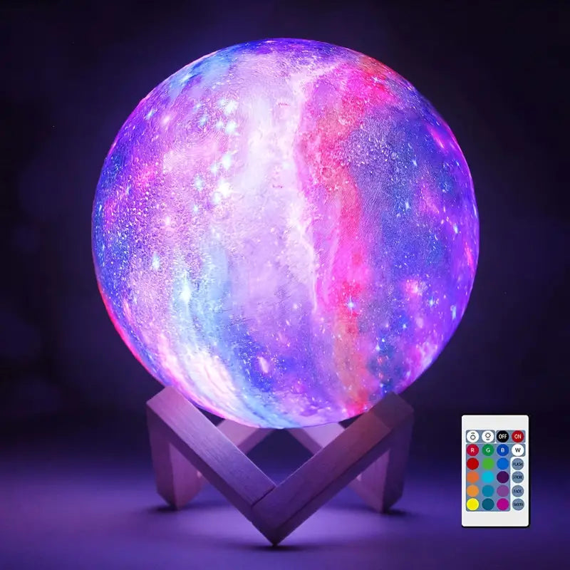 16-Hue 3D Moon LED Lamp - Magical Night Light